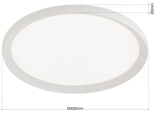 Orion - Plafonieră LED KANT, 30W, 230V, 2700/3000/4000K, Ø 40 cm, albă