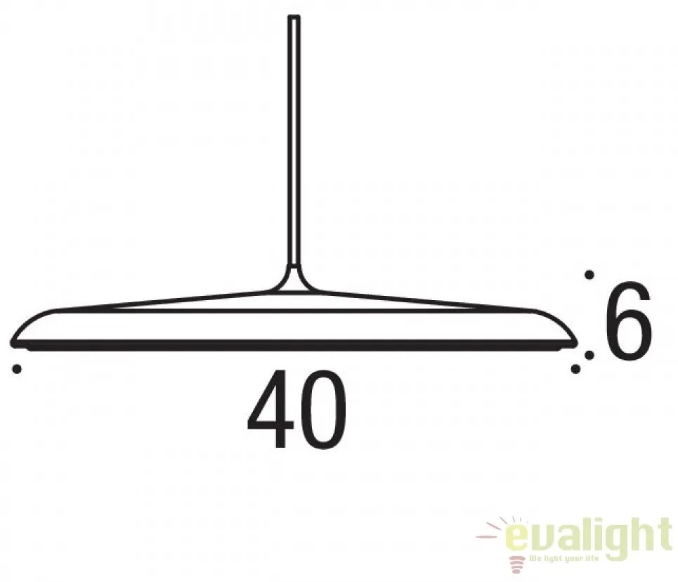Lustra,Pendul design modern, diam.40cm, finisaj gri, LED Artist 40 83093010 DFTP