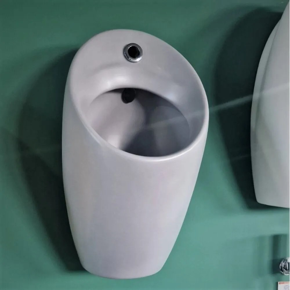 Pisoar cu alimentare ascunsa Inter Ceramic si actionare electronica gri mat