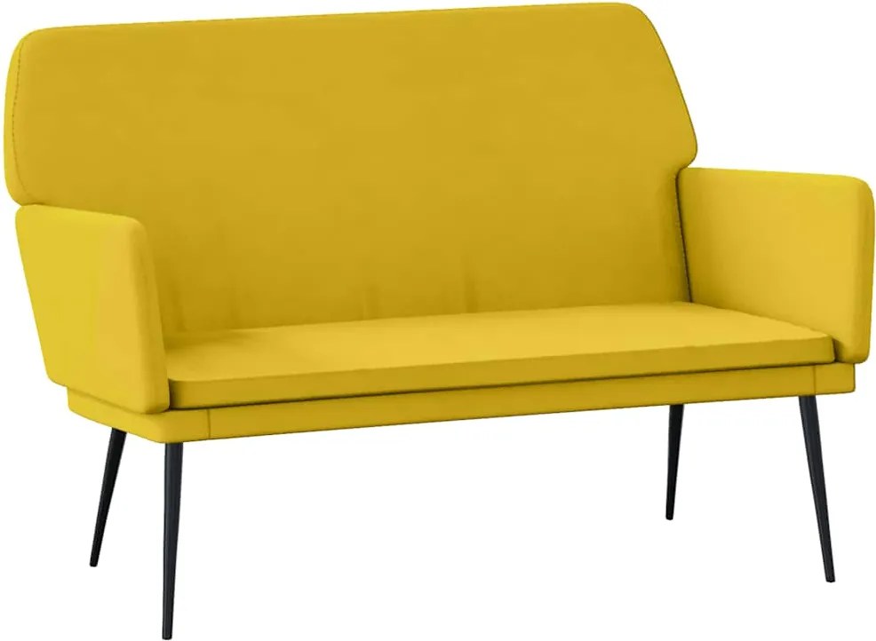 vidaXL Bancă, galben, 108x79x79 cm, catifea