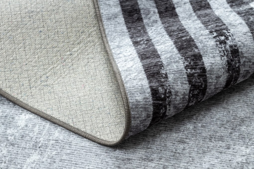 MIRO 51325.805 covor lavabil Geometric, linii anti-alunecare - gri - SECUNDAR-COTATI PRODUSUL