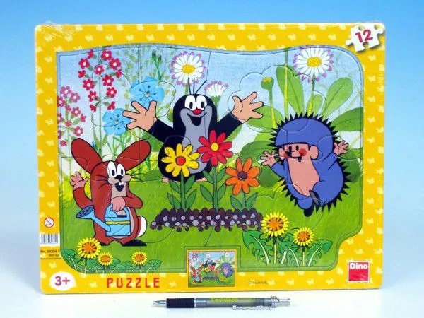 Puzzle forme Mole grădinar 36x28cm 12 piese