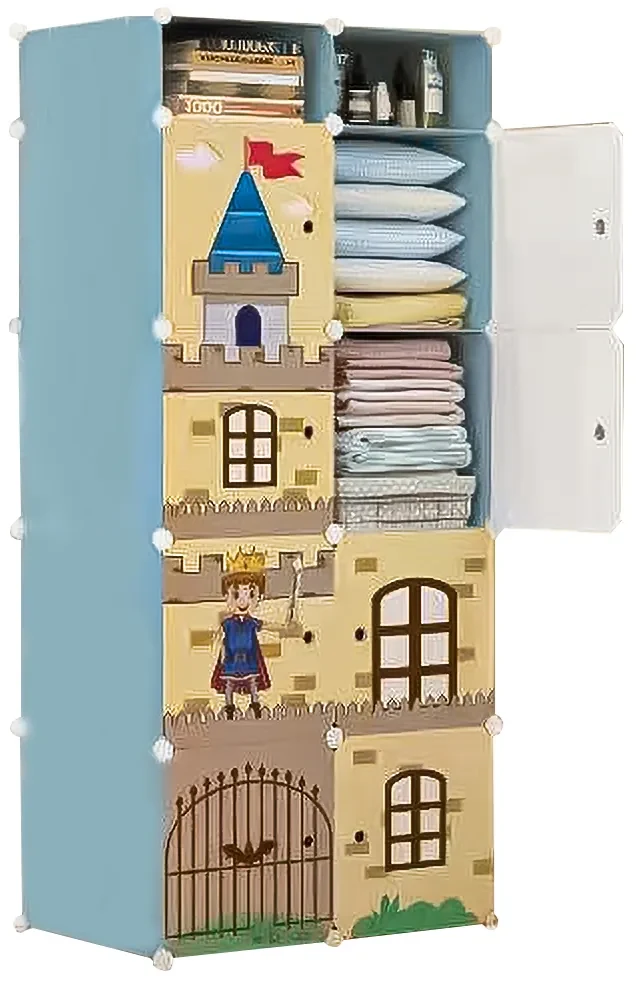Dulap Modular Copii, 10 Compartimente, D4116, Blue