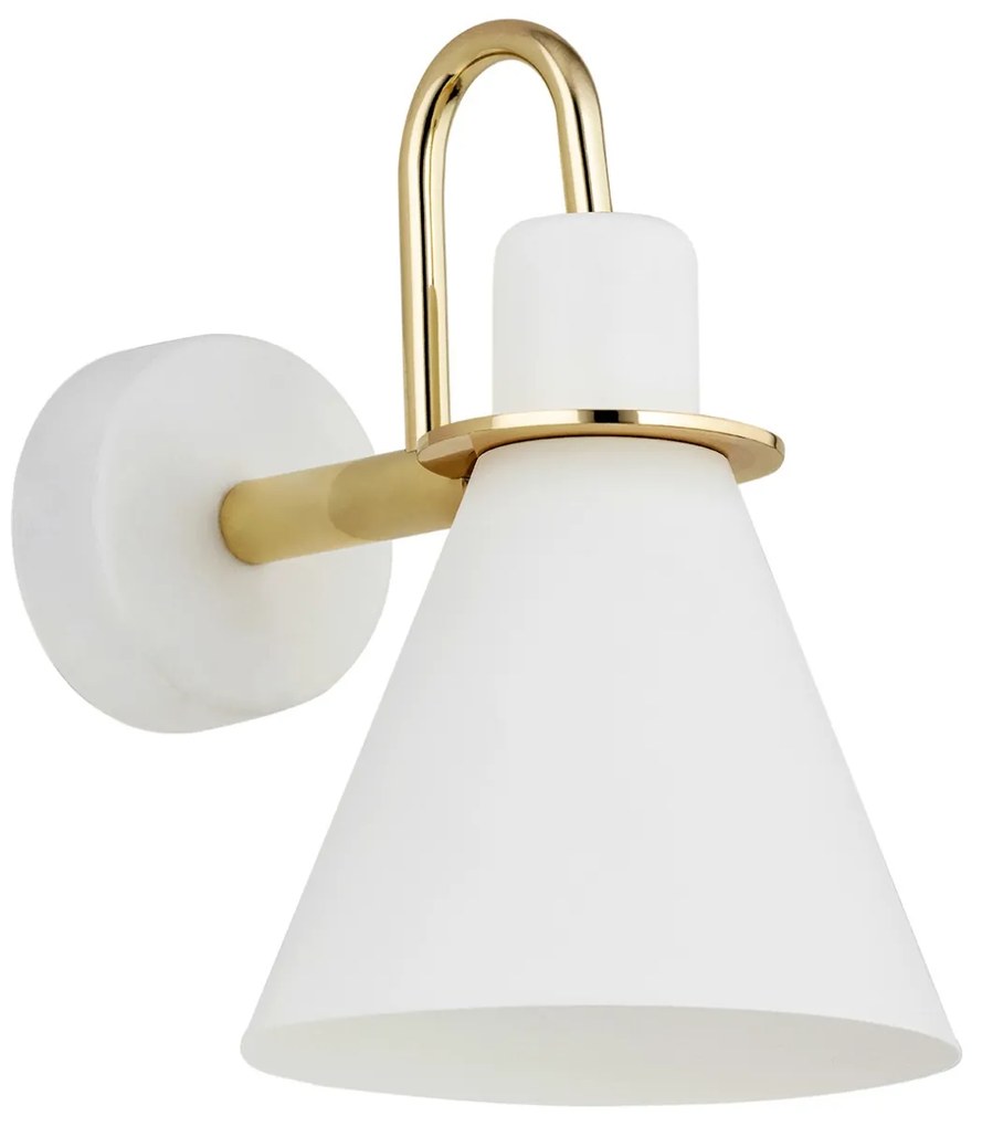 Aplica moderna design retro Beverly alb/auriu