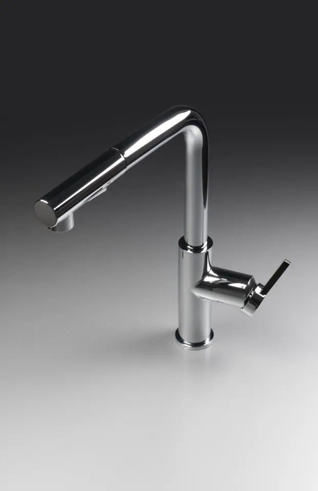 MOMI Baterie pentru bucătărie cu pipă extractibilă – Cromat BKM_073M