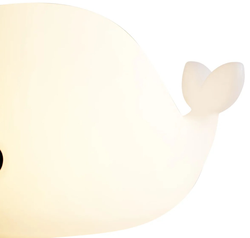 Lampă de masă albă 50 cm, cu LED, variabilă, IP54, reîncărcabilă - Baby Whale