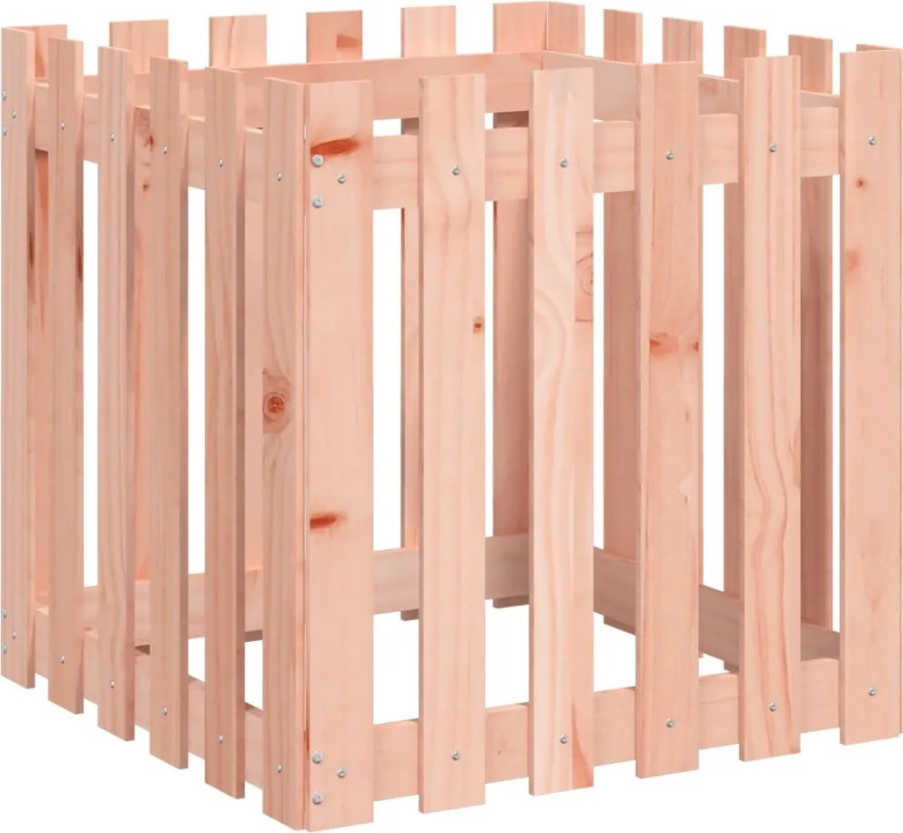 vidaXL Jardinieră grădină design gard, 60x60x60 cm, lemn masiv douglas