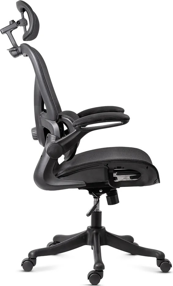 Scaun de birou ergonomic din mesh cu brațe rabatabile OFF 440 negru