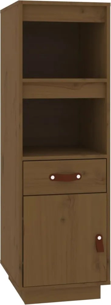 vidaXL Dulap înalt, maro miere, 34x40x108,5 cm, lemn masiv de pin