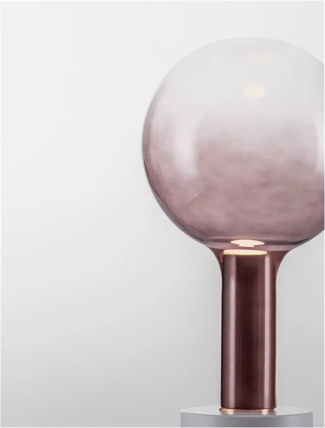 Veioza, Lampa de masa LED stil modern NOSTOS maro