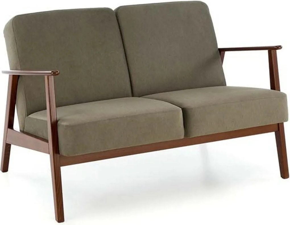 Canapea MILANO 2S, verde olive - Castel 39,  stofa catifelata/lemn, 12
