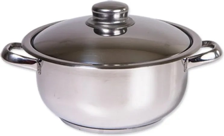 Oala inox cu capac Floria 1,8 L - Fund triplu strat sandwich, ZLN7222