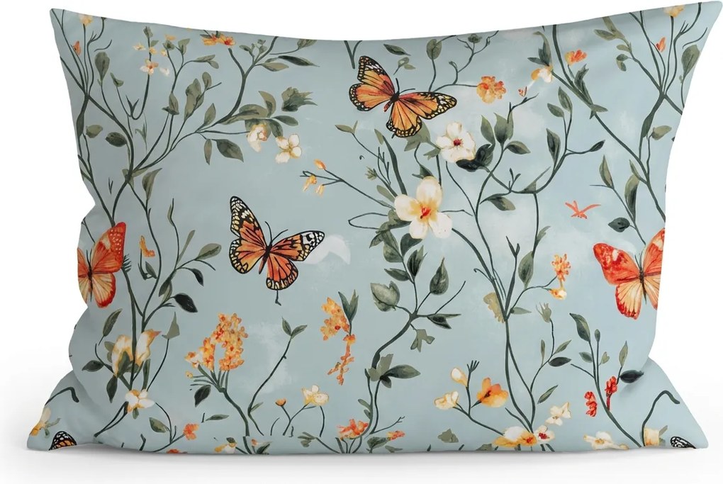 Husa pentru perna din microfibra MONARCH WINGS 70x90 cm, albastru deschis