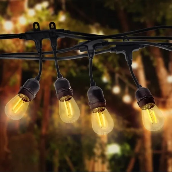 Lanț decorativ de exterior GARLAND 10xE27/15W/230V 10m IP44