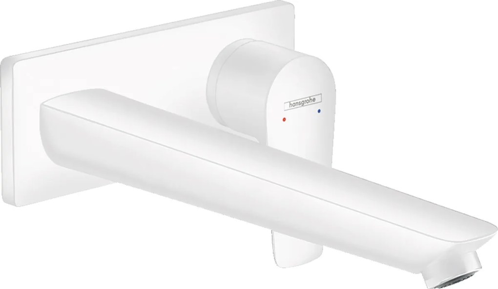 Baterie lavoar Hansgrohe Talis E cu pipa 225 mm, montaj incastrat, necesita corp ingropat, alb mat