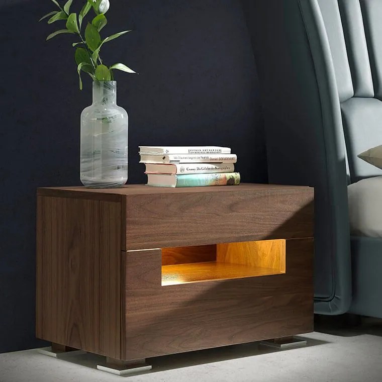 Masuta/ Noptiera eleganta design modern cu iluminat LED AC 7065-MB1709NS