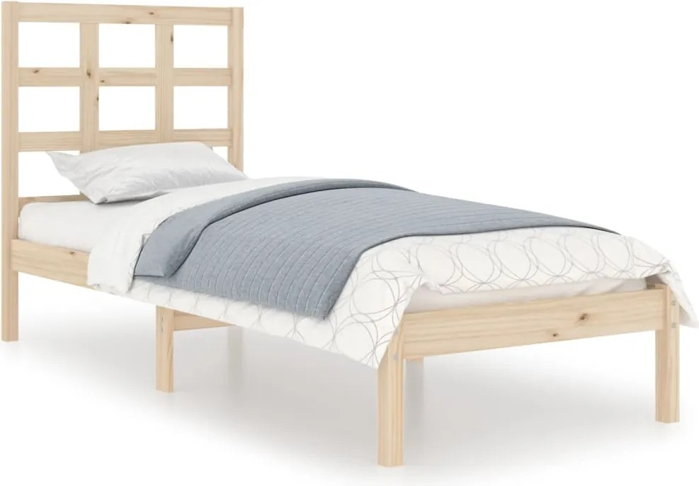 vidaXL Cadru de pat mic single, 75x190 cm, lemn masiv