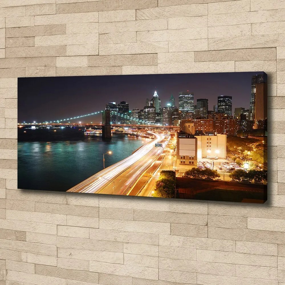 Tablou canvas New york, pe timp de noapte