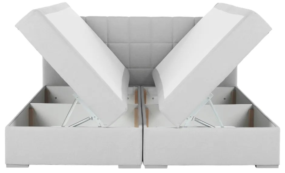 Pat matrimonial Boxspring 180 cm Ferrati (gri maro). 1016099
