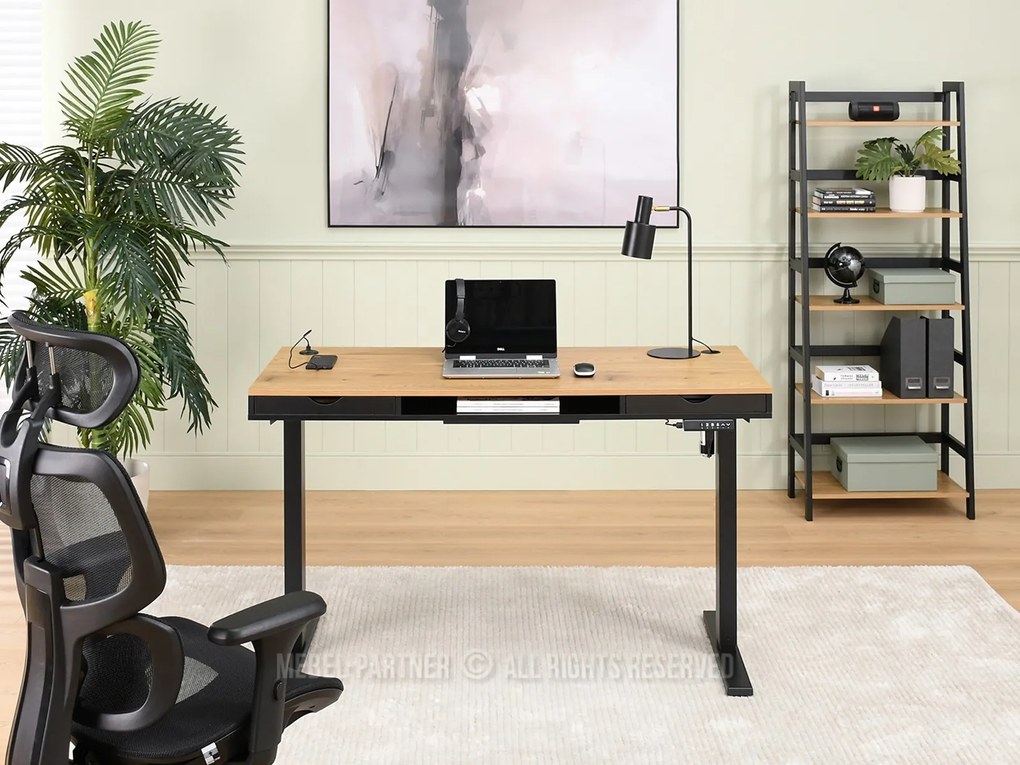 Masă PC Osto 140 (stejar negru + negru). 1109839