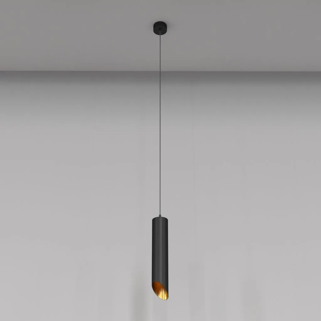 Pendul design tehnic Lipari negru, auriu