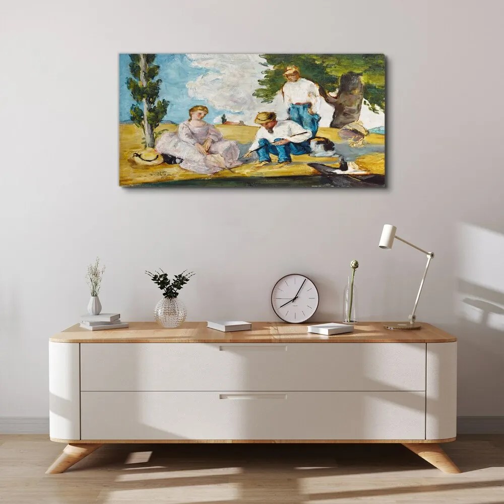 Tablou canvas Personaje din pădure de picnic