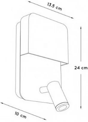 Aplică LED Lucide 79200/08/31 BOXER LED/10W/230V + LED/3W USB alb