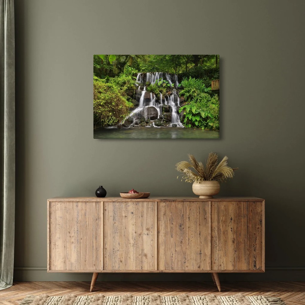 Tablou - Cascadă tropicală (90x60 cm)