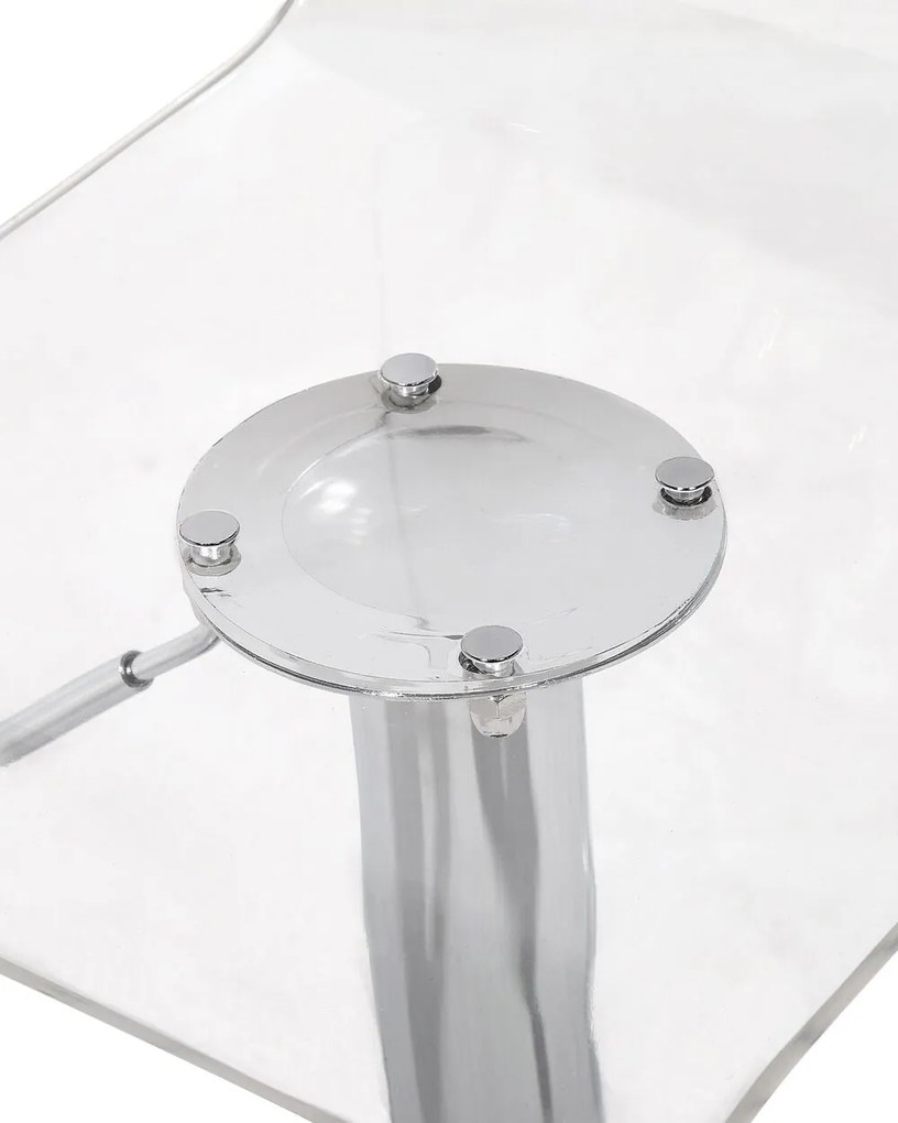 Set scaune tip bar 2buc. Bozen (transparent) (plastic alb). 1009972