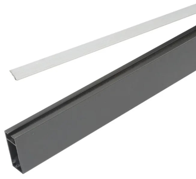 Bara rectangulara Premium pentru haine, gri antracit (Lungime: 1000 mm)