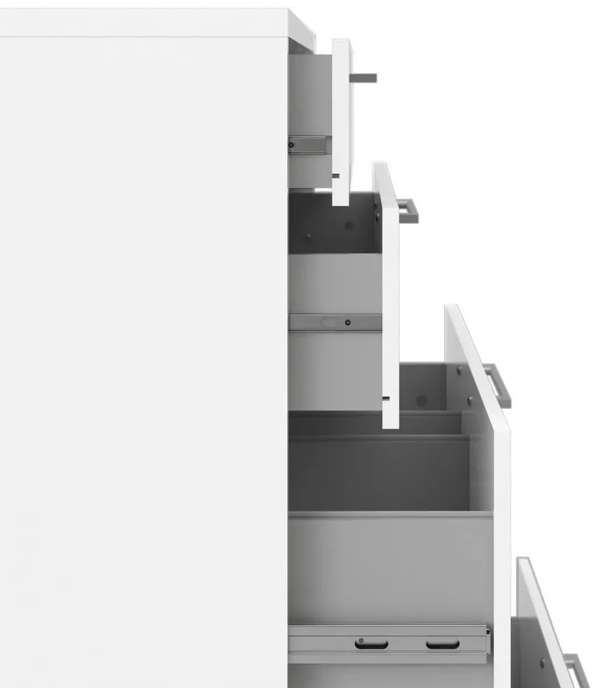 Dulap Modulo 89 x 40 x 113 cm, sertare, alb