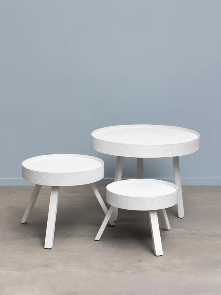 Set 3 masute laterale din metal, Zahara