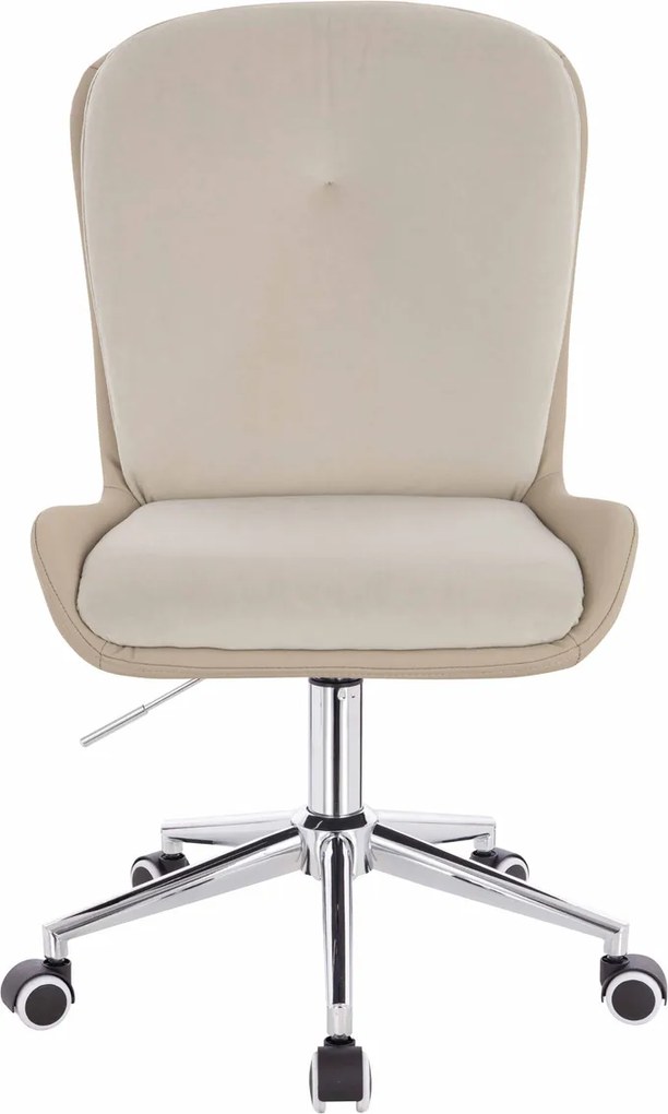 HR690K Scaun Velvet&amp;soft Piele Pu Cremos/Cremos Bază Cromata