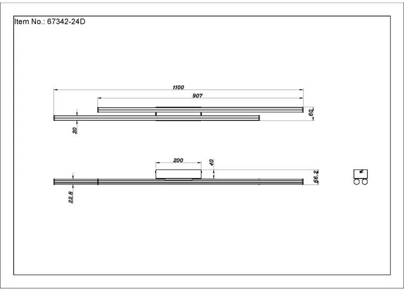 Plafoniera LED slim profile hexagonale KIRINA