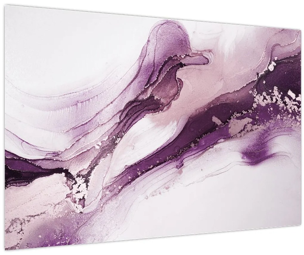 Tablou - Artă fluidă violet (90x60 cm)
