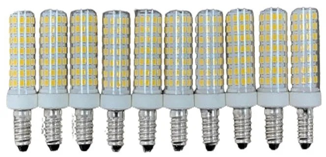 Set 10 × Becuri LED E14 – 12 W, Lumină Rece 6000 K, 220 V 💡