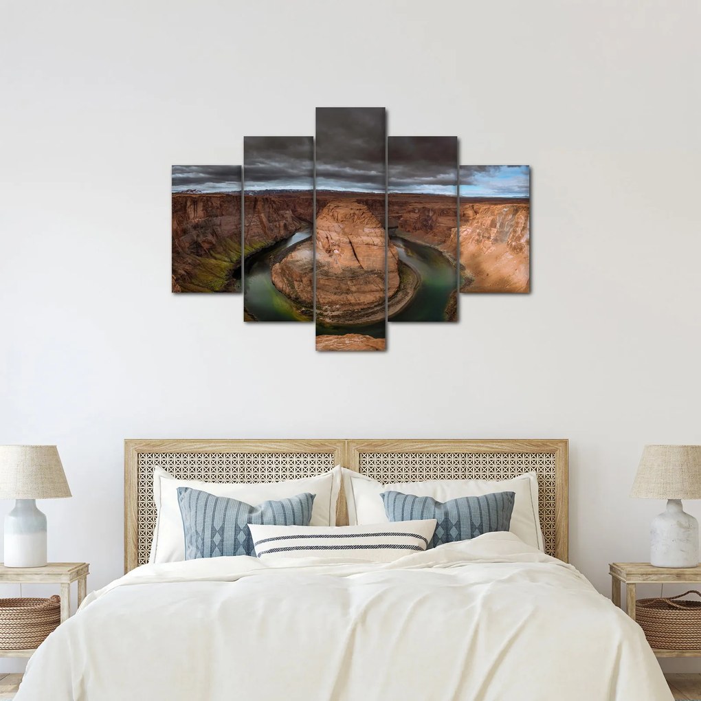 Tablou cu lac în stânci (150x105 cm)