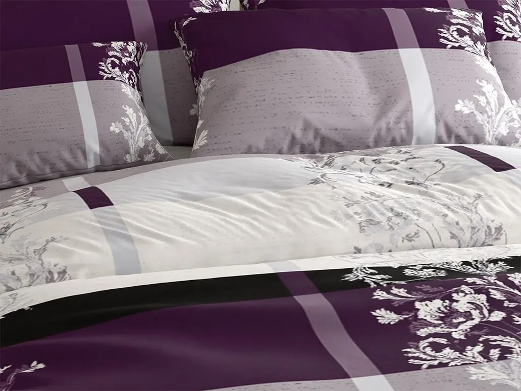 Lenjerie de pat din polibumbac LUXURY mov Dimensiune lenjerie de pat: 2 buc 70 x 90 cm | 200 x 220 cm
