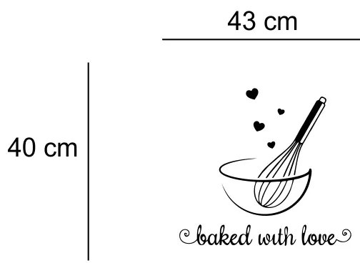 Sticker bucatarie Baked with Love