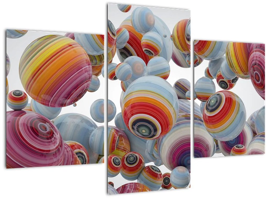 Tablou cu bile pictate (90x60 cm)