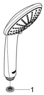 GROHE 27221000 - Duș de mână TEMPESTA COSMOPOLITAN 100, 3 jeturi, crom lucios