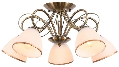 Brilagi - Lustră aplicată FRED, 5xE27/60W/230V, diametru 59 cm, bronzată