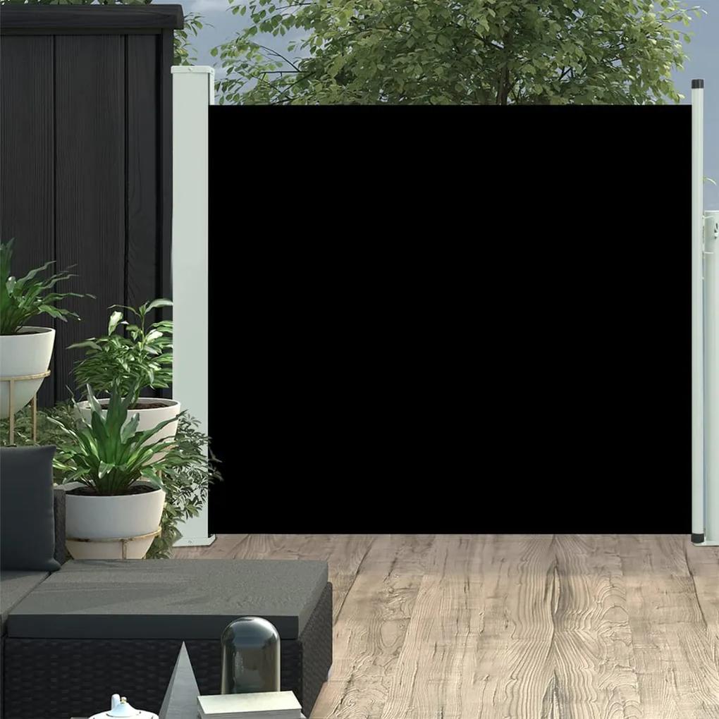 Copertina laterala retractabila de terasa, negru, 100x300 cm Negru, 100 x 300 cm