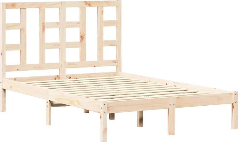 vidaXL Cadru de pat mic dublu, 120x190 cm, lemn masiv