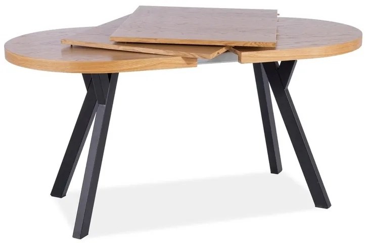 Masa de bucaterie Domingo II, stejar / negru