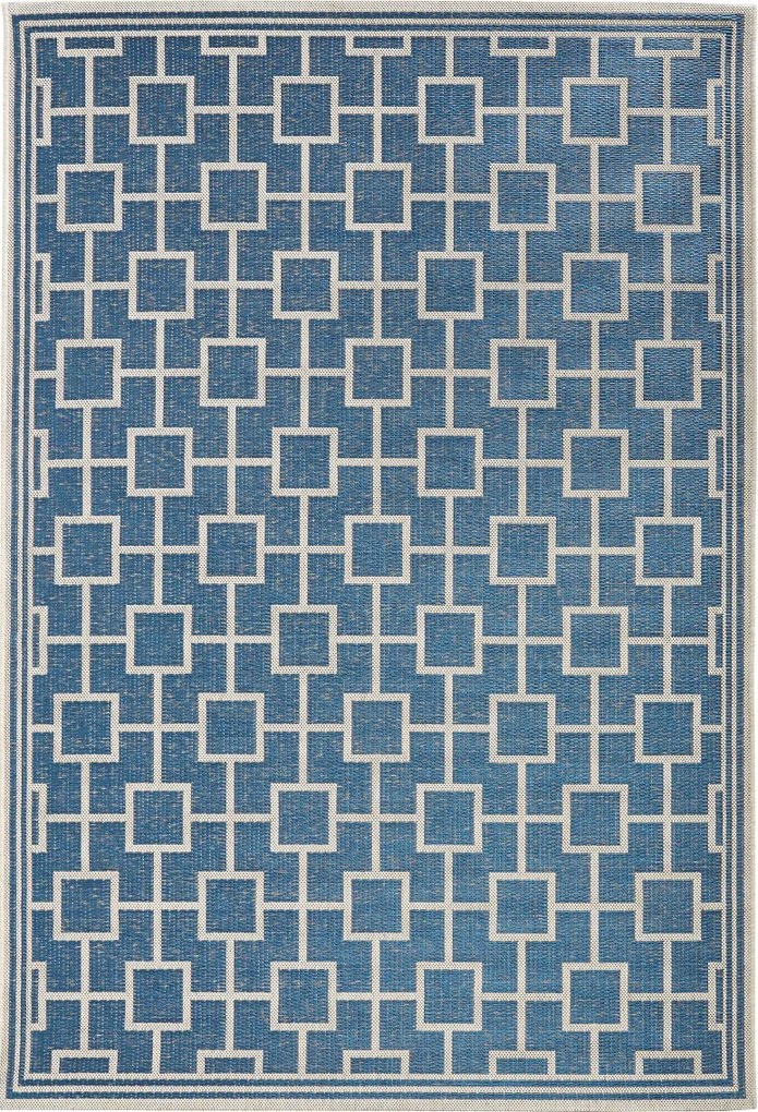 Covor Modern & Geometric Botany, Albastru, 115x165