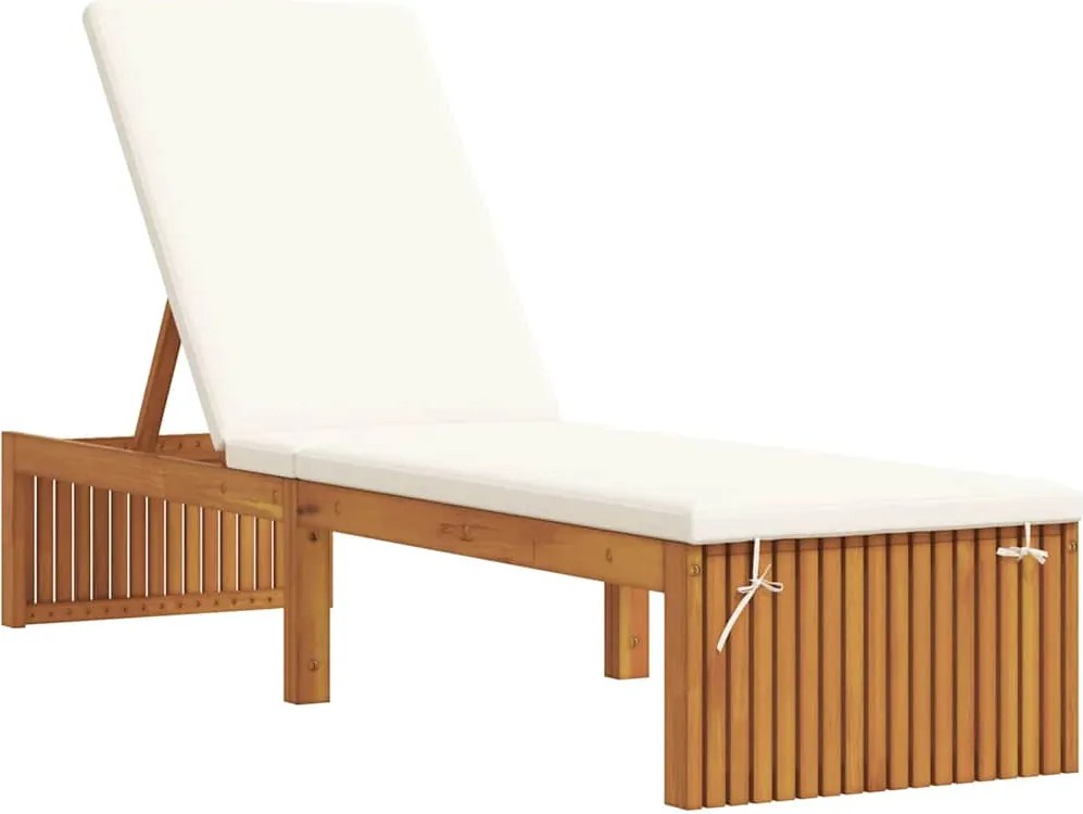 vidaXL Șezlong Ulei Natural 200 x 55 x 94 cm Lemn masiv de acacia