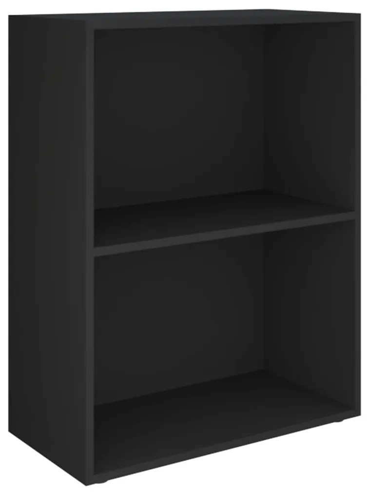 340211 vidaXL Raft pentru cărți, lemn prelucrat, 60x31x78 cm, negru