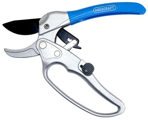 Foarfeca gradina, tip nicovala, cu clichet, pentru vita de vie, pomi, trandafiri, 12 cm, Aquacraft