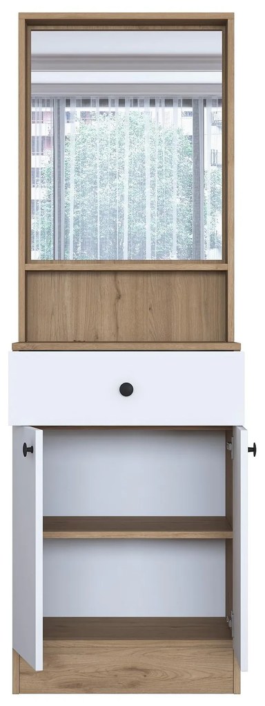 Mobilier hol Pixie 6 (nuc + alb) (cu oglindă). 1102445